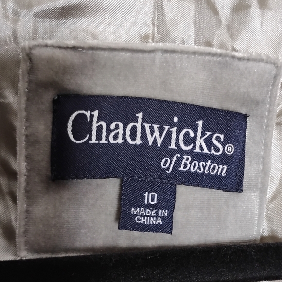 Chadwicks Velour Blazer Size 10 Party Cocktail Holiday Feminine Stretch Jacket - Picture 9 of 9